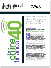 Institutional Investor: The Online Finance 40
