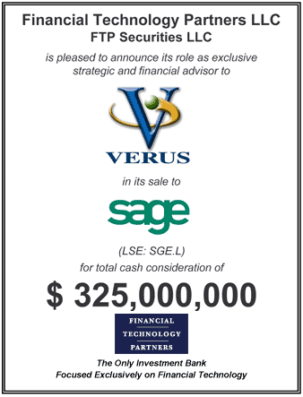 FT Partners Represents Verus in the Largest Private ISO and Second Largest Private Merchant Acquiring M&A Transaction in the Last 7+ Years