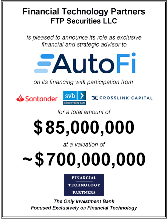 FT Partners Advises AutoFi on its $85,000,000 Financing