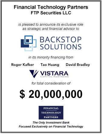 FT Partners Advises Backstop Solutions on its $20,000,000 Financing