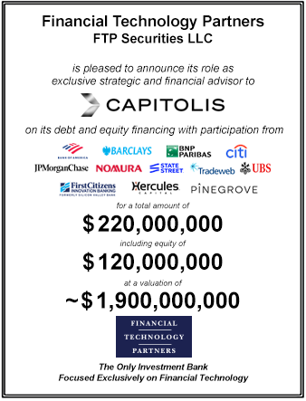FT Partners Served as Financial Advisor on Capitolis' $220 million Debt and Equity Financing at a $1.9 billion Valuation