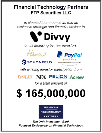FT Partners Advises Divvy on its $165,000,000 Series D Financing