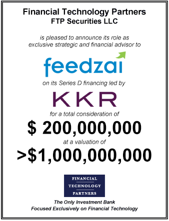 FT Partners Advises Feedzai on its $200,000,000 Series D Financing Led by KKR
