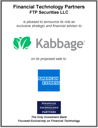 FT Partners Advises Kabbage on its Sale to American Express