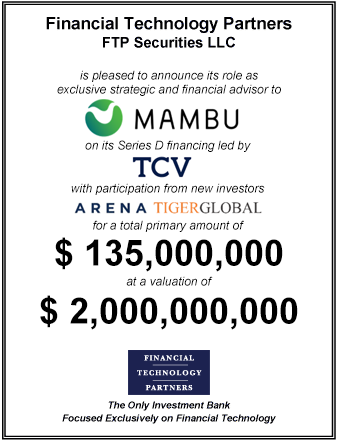 FT Partners Advises Mambu on its $135 million Series D Financing