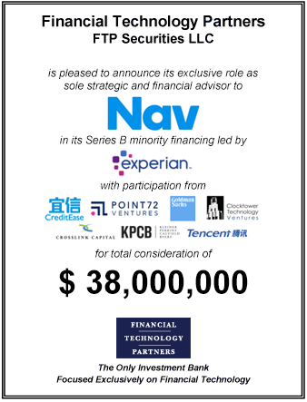 FT Partners Advises Nav on its $38,000,000 Minority Series B Financing