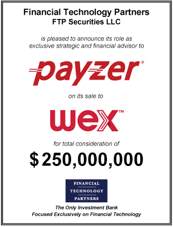FT Partners Advises Payzer on its $250,000,000 Sale to WEX