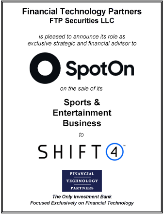 FT Partners Advises SpotOn on the Sale of its Sports & Entertainment Business to Shift4
