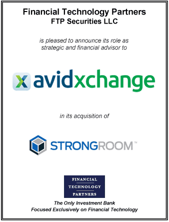 FT Partners Advises AvidXchange in its Acquisition of Strongroom
