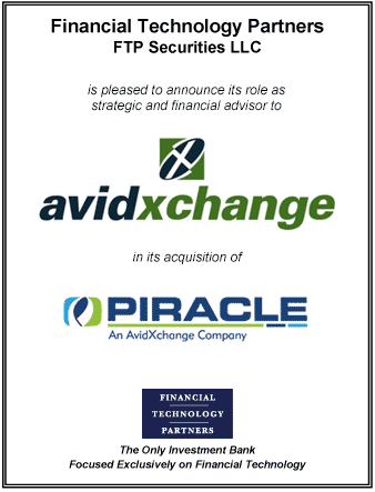 FT Partners Advises AvidXchange on its Acquisition of Piracle