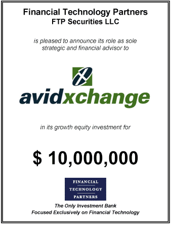 FT Partners Advises AvidXchange on its Growth Equity Investment