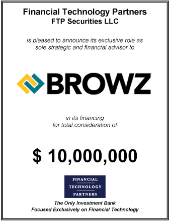 FT Partners Advises BROWZ on its $10mm Financing