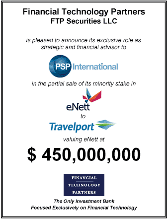 FT Partners Advises PSP International on the Partial Sale of its Minority Stake in eNett to Travelport